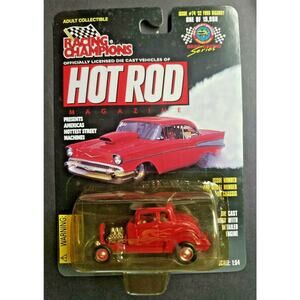 1997 Racing Champions Hot Rod Mag #74 '32 Ford Highboy Red 1:54 HW1